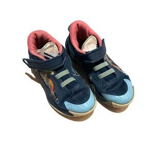 Nike Blue Multicolor High Top Basketball Shoes Girls Youth Size 2